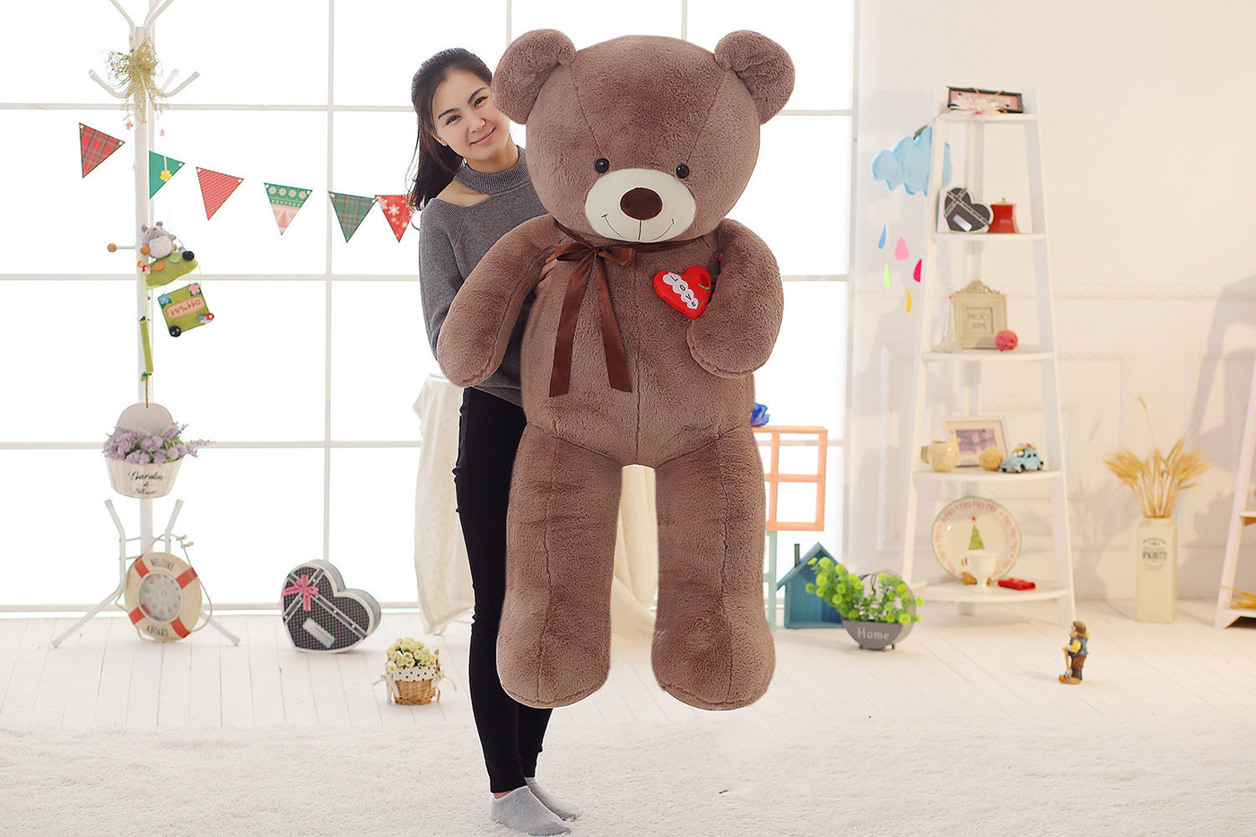 Plush Toy Ribbon Teddy Bear Doll Love Hug Bear Rag Doll – The Leadvillain