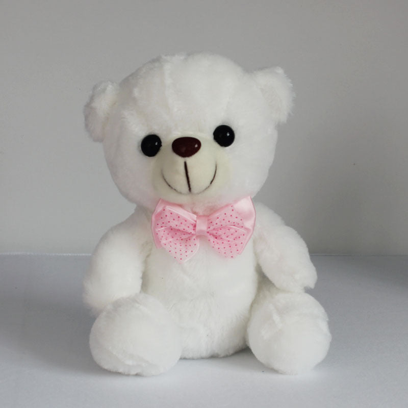 Colorful Luminous Teddy Bear Little White Bear Doll Doll Plush Toy