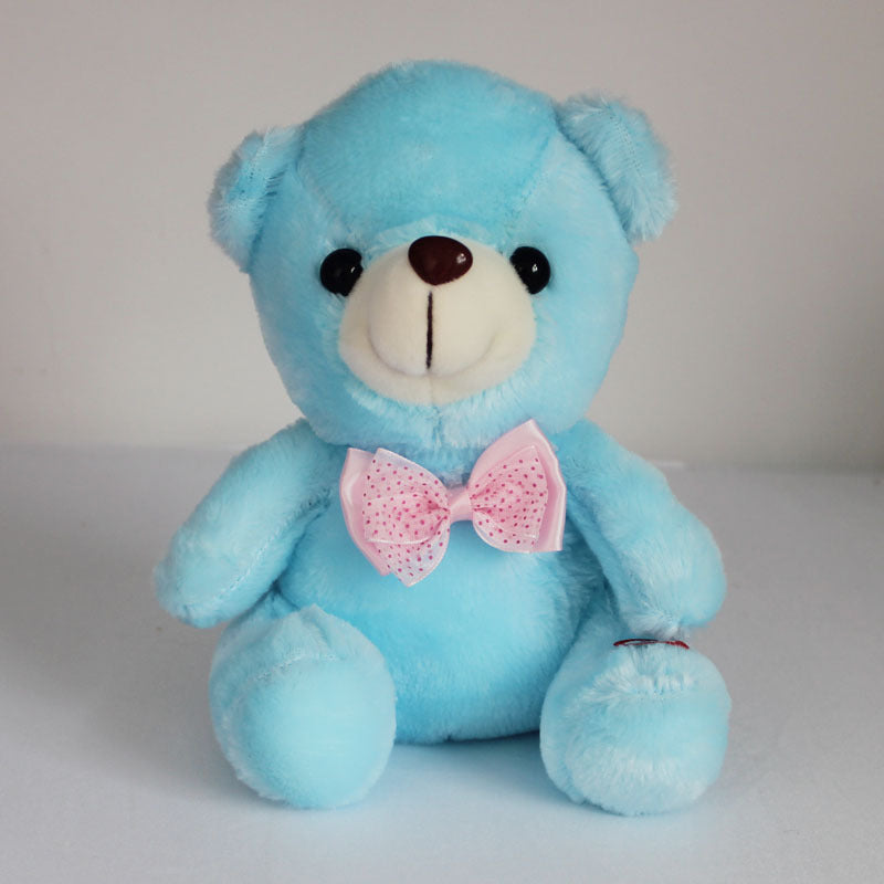 Colorful Luminous Teddy Bear Little White Bear Doll Doll Plush Toy
