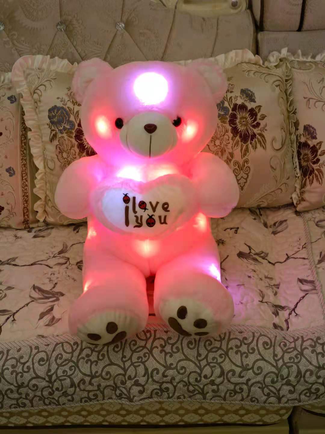 Children's Love Teddy Bear Valentine's Day Music Glowing Cuddle Bear