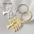 Personalized Tree Of Life Name Stainless Steel Keychain