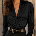 High-grade Shirt Temperament V-neck Design Sense