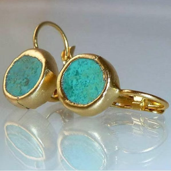 Women's Fashion Simple Flash Emerald Earrings