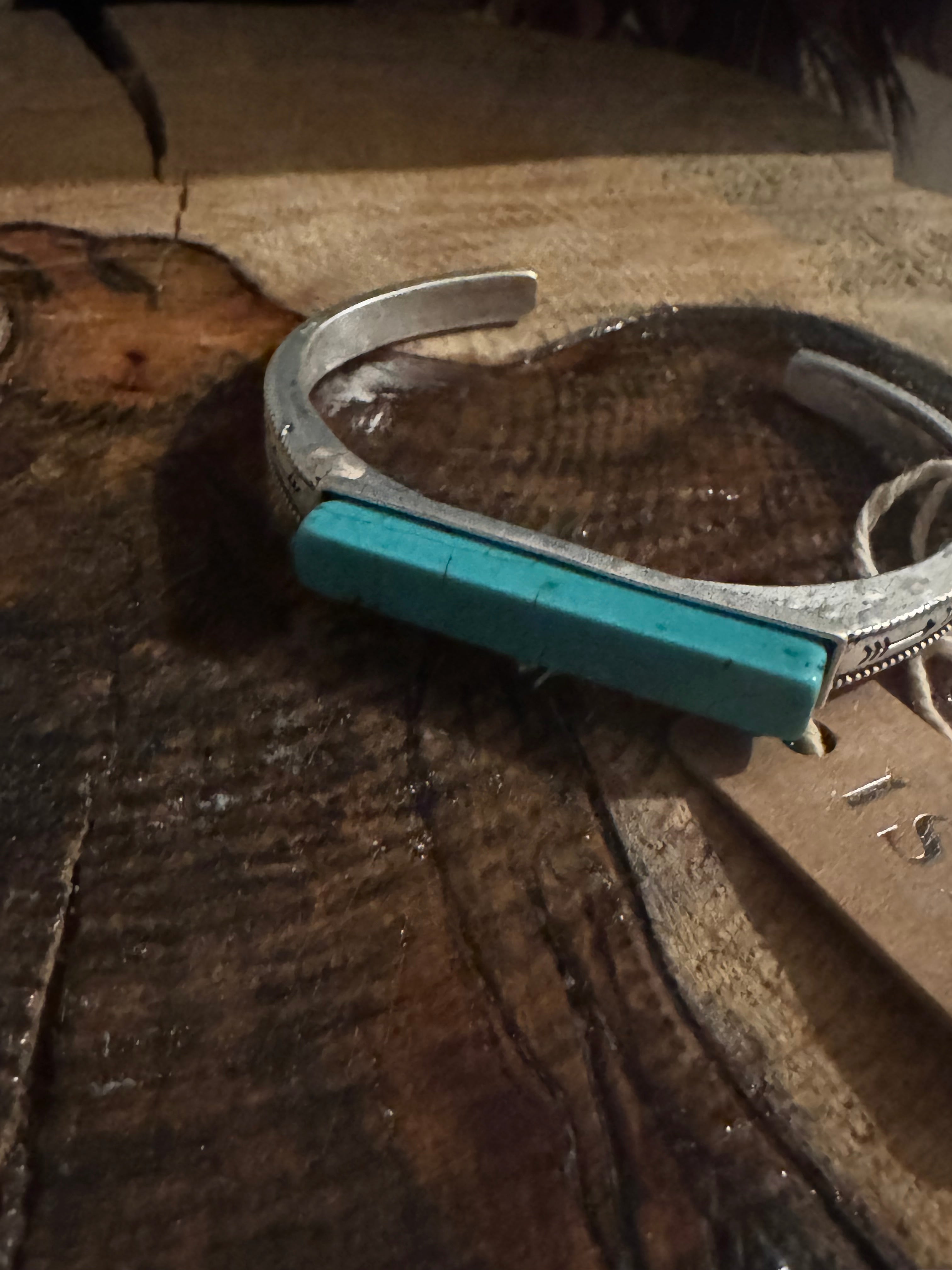 Bar Turquoise Cuff Bracelet