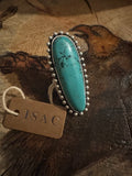 Turquoise Brass Adjustable Ring