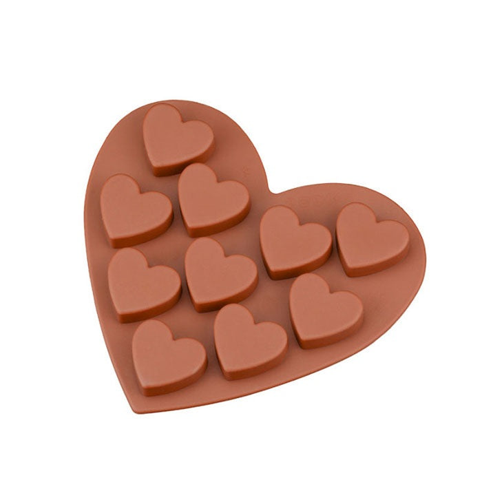 Silicone Chocolate Brown Love Heart Mold Gift Box