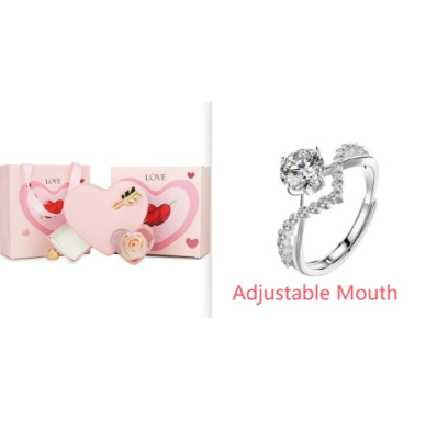 Plastic Double Love Heart-shaped Jewelry Box