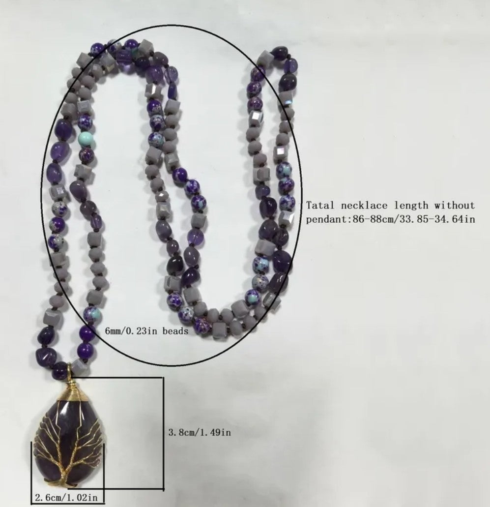 Tree of Life Amethyst Necklace