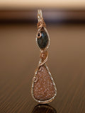 Gold stone with Copper Rutiled Smokey Quartz