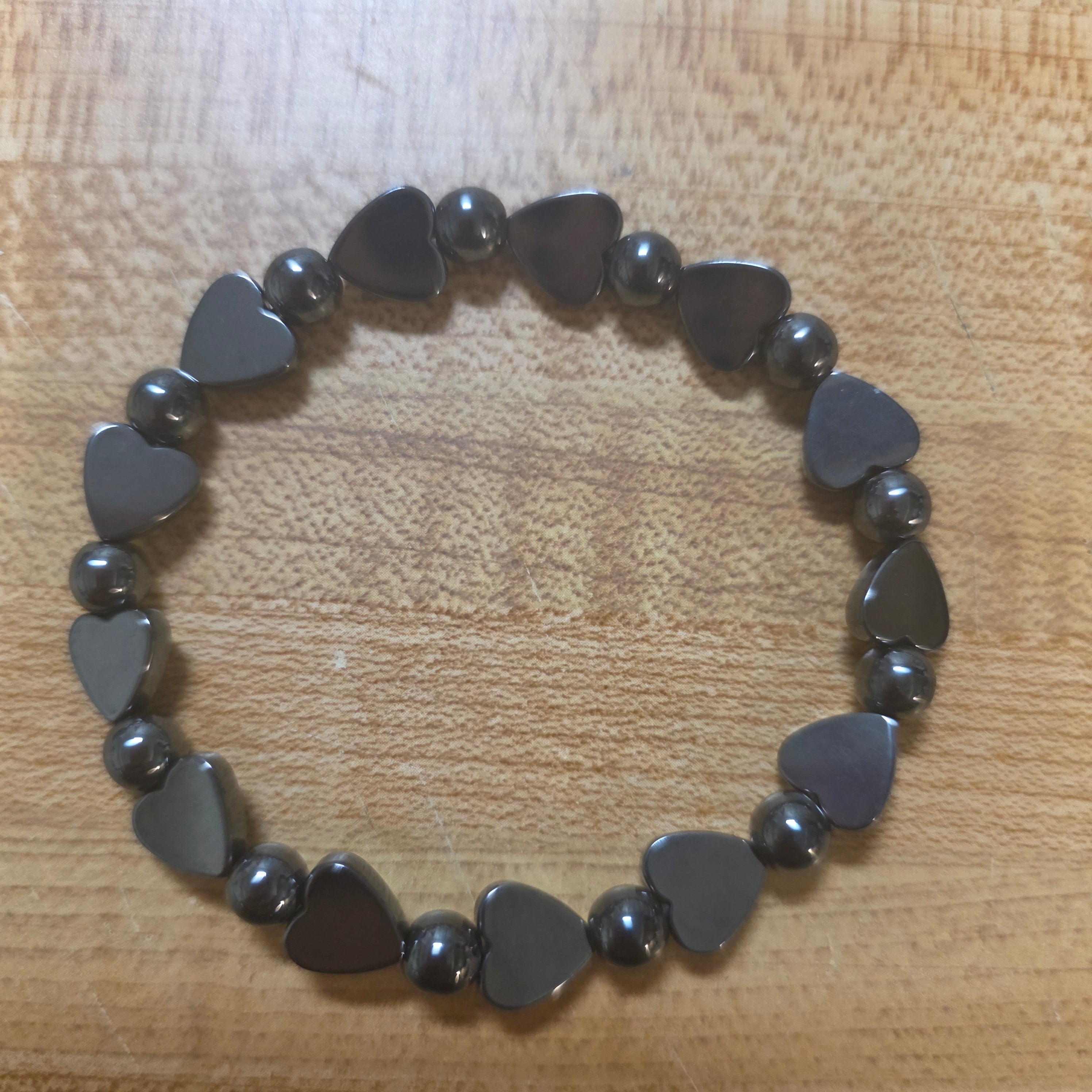 Rose quartz and heart shaped Hematite 💓