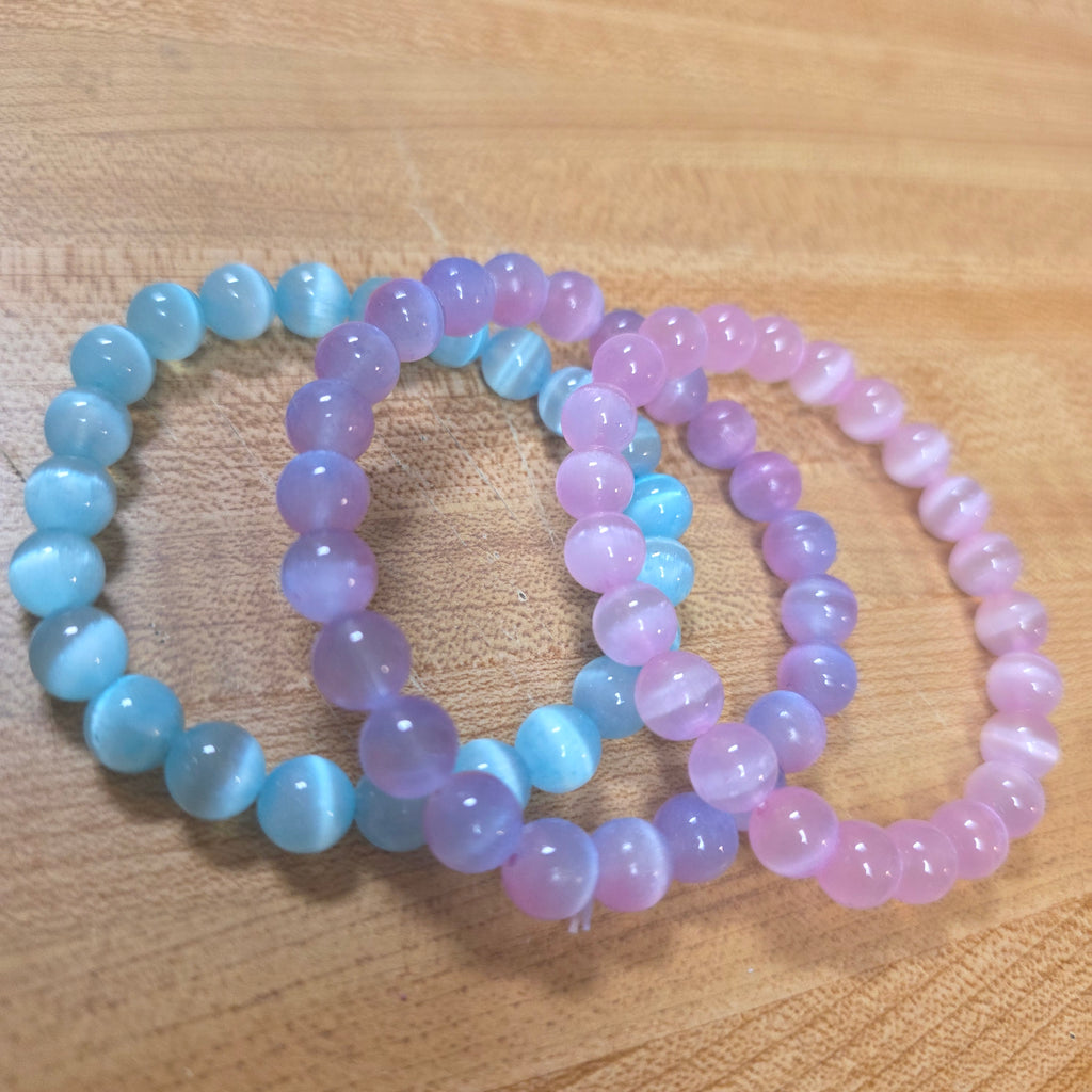 Rainbow selenite beads 🌈