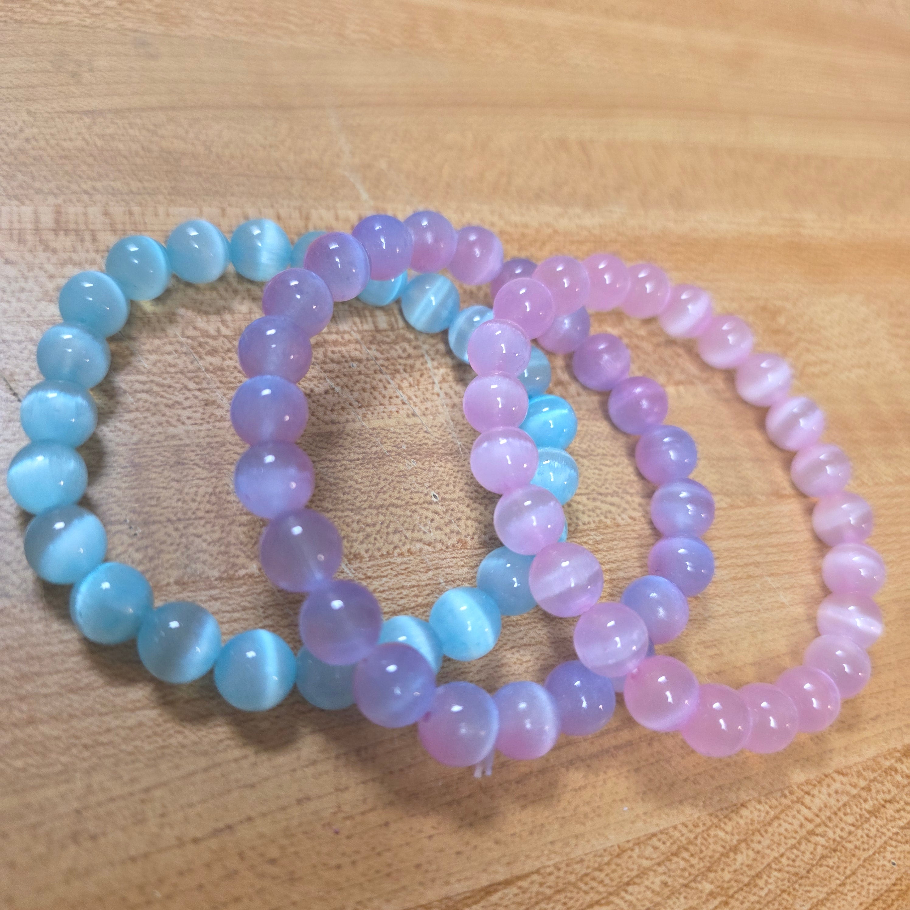 Rainbow selenite beads 🌈