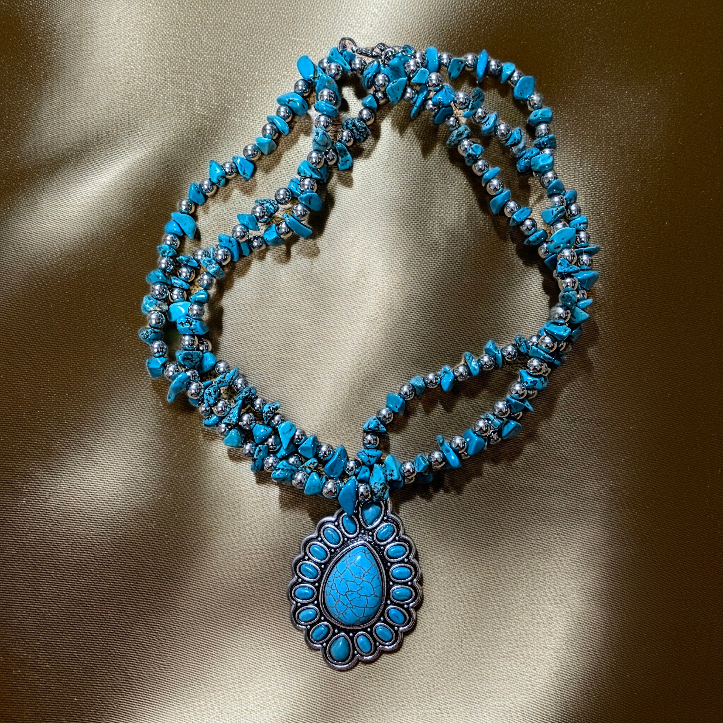 Multilayer Turquoise Necklace - Southwestern Bohemian Beauty