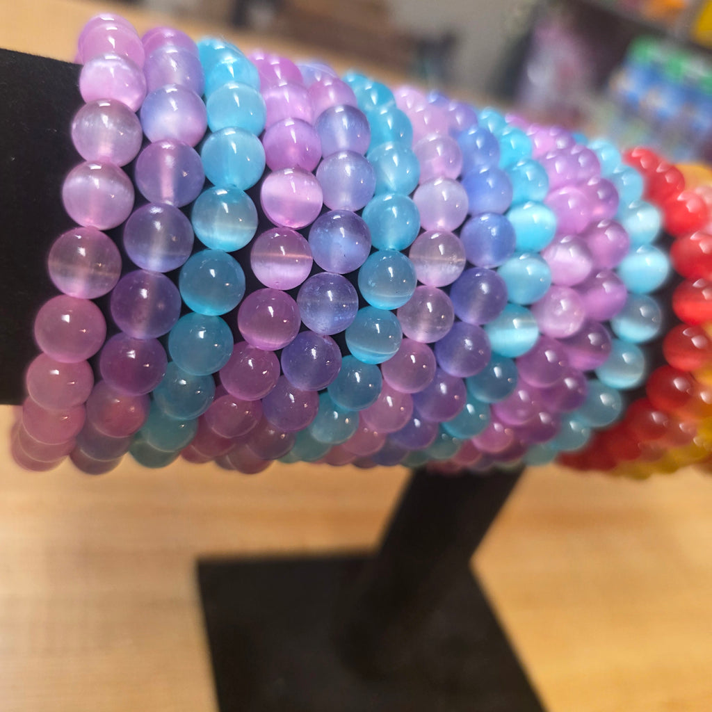Rainbow selenite beads 🌈
