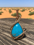 Authentic Arizona Turquoise Wrapped in Copper