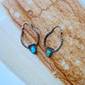 Turquoise hoop earrings