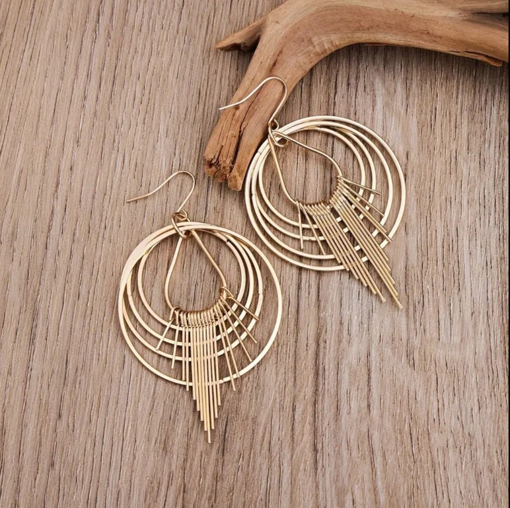 Geometric Circle Earrings