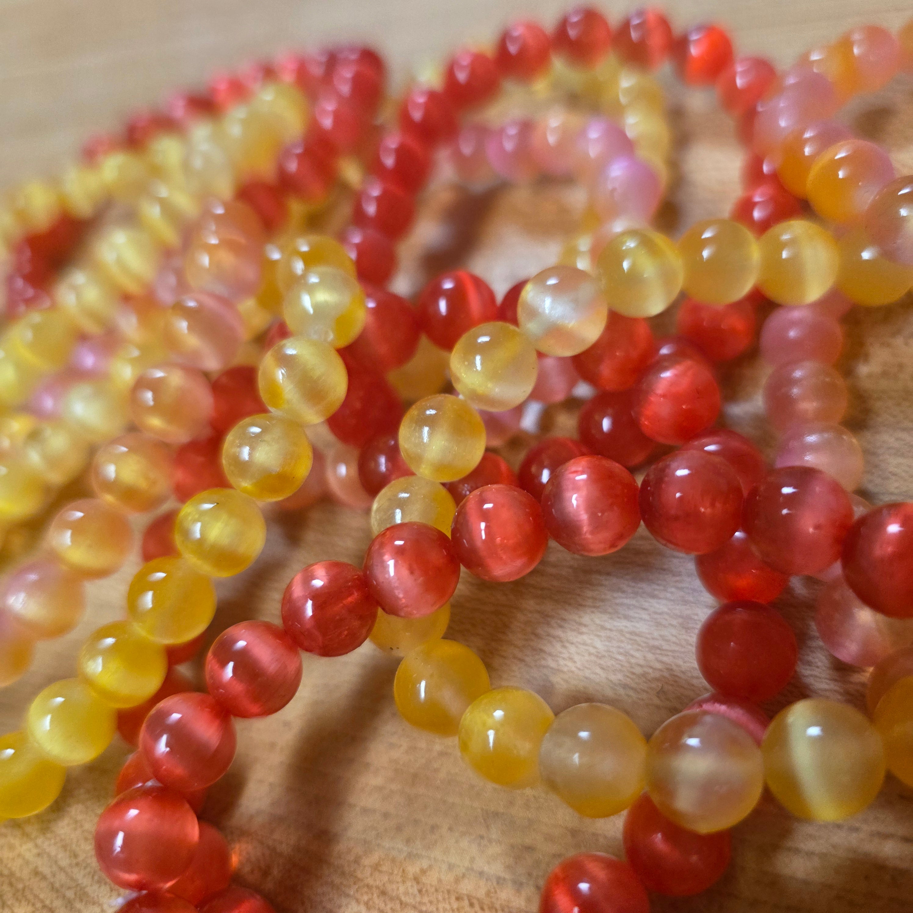 Rainbow Selenite Beads