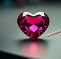 Heart-Shaped Ruby - Lab-Created Wholesale Gemstone
