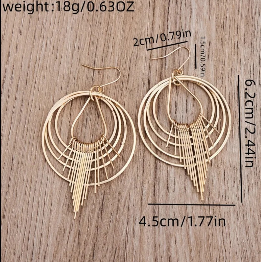 Geometric Circle Earrings